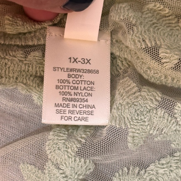 Ultra Flirt Mint Green Crochet Kimono Vest - Picture 5 of 6